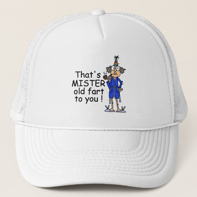 Mister Old Fart Birthday Humour Trucker Hat (Front)