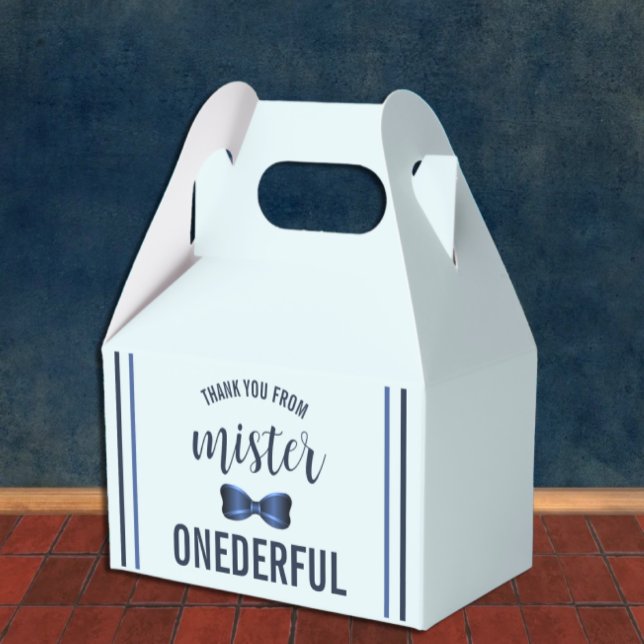 Mister Onederful Bow Tie 1st Birthday Favour Box (Creator Uploaded)
