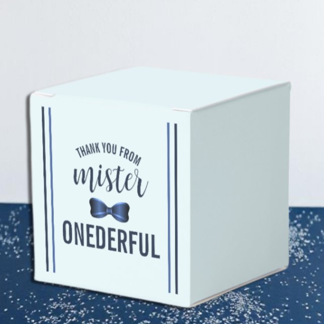 Mister Onederful Bow Tie 1st Birthday Favour Box (Creator Uploaded)