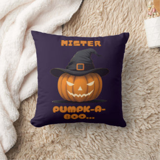 Mister Pumpk-A-Boo Halloween Pumpkin Cushion