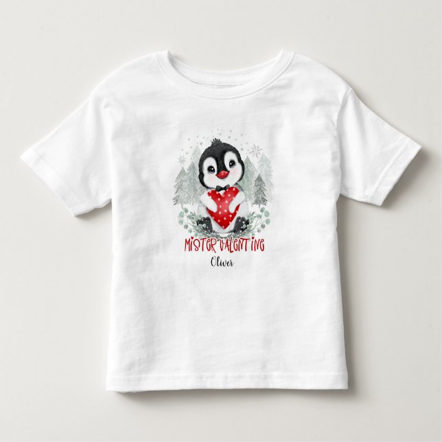 Mister Valentine boy personalised Toddler T-Shirt (Front)