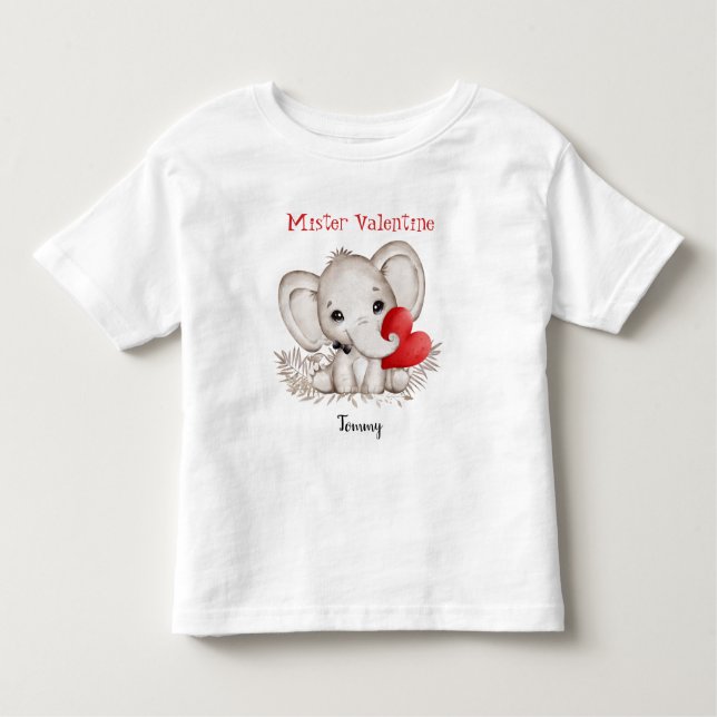 Mister Valentine Personalised Little boy Toddler T T-Shirt (Front)