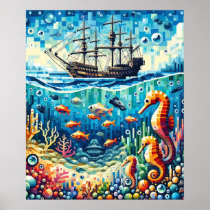 Misteries of the ocean depths poster