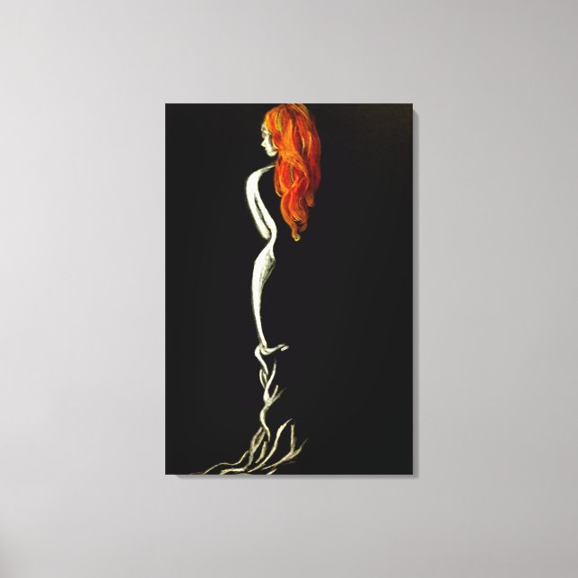 Mistery Lady Canvas Print - Painting (Front)