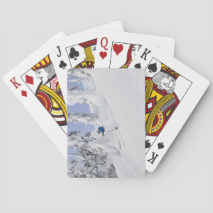 Mistie Fortin skis powder Playing Cards