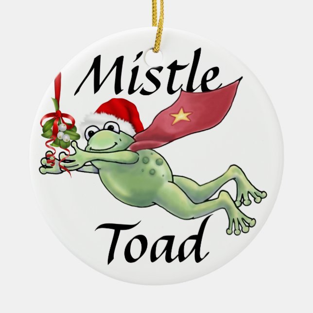 MistleToad 3 - SRF Ceramic Tree Decoration (Front)