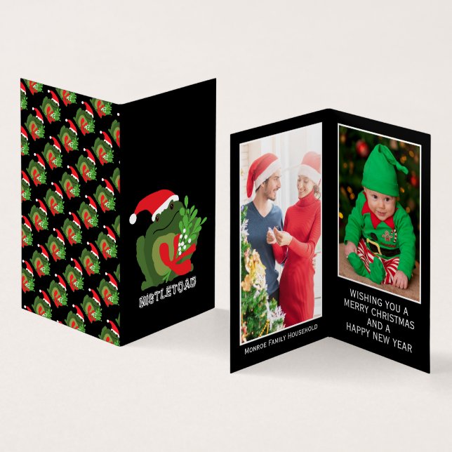 Mistle'toad, Family Photo Christmas Card (Inside and Outside)