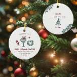 Mistletoe and Margaritas | Be My Bridesmaid Ceramic Tree Decoration<br><div class="desc">Ask your best girls to be your bridesmaids at your wedding with this fun modern keepsake ornament. Can be changed for Maid of Honour, Flower Girl etc. The perfect wedding proposal ornament that will make your girls smile and leave them with a keepsake that they will enjoy for many years...</div>