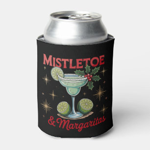 Mistletoe And Margaritas Christmas Holiday Party Can Cooler
