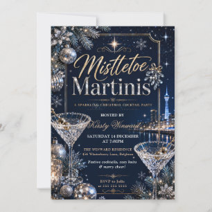 Mistletoe and Martinis Christmas Party Invitation