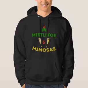 Mistletoe And Mimosas Humour Women's Christmas Hol Hoodie