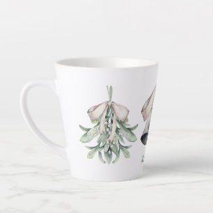 Mistletoe and Silver Bells Christmas Latte Mug