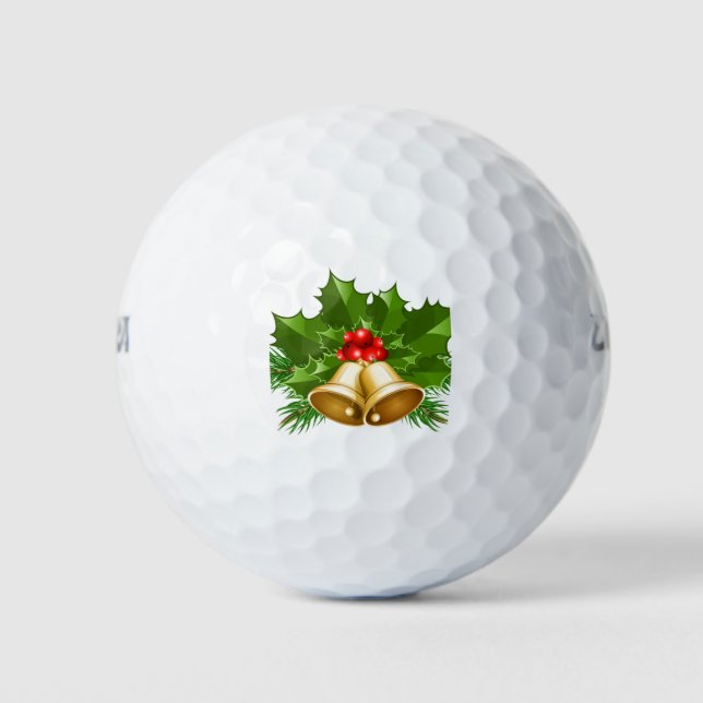 Mistletoe Bells Golf Balls (Front)