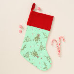 Mistletoe Christmas Charming Romantic Holiday  Christmas Stocking<br><div class="desc">Hope you like this holiday pattern. Customise it with a name or initials if you like. Check my shop for more matching items and other holiday patterns. Thanks for shopping with me!</div>