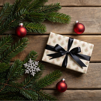 Mistletoe, Christmas cookies  Wrapping Paper Sheet