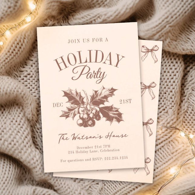 Mistletoe Christmas Holiday Party Social Club Invitation (Creator Uploaded)