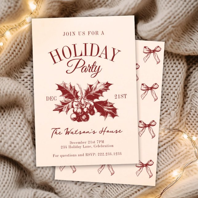 Mistletoe Christmas Holiday Party Social Club  Invitation (Creator Uploaded)