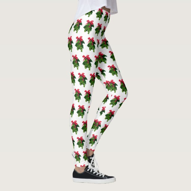 Mistletoe Christmas Leggings (Right)