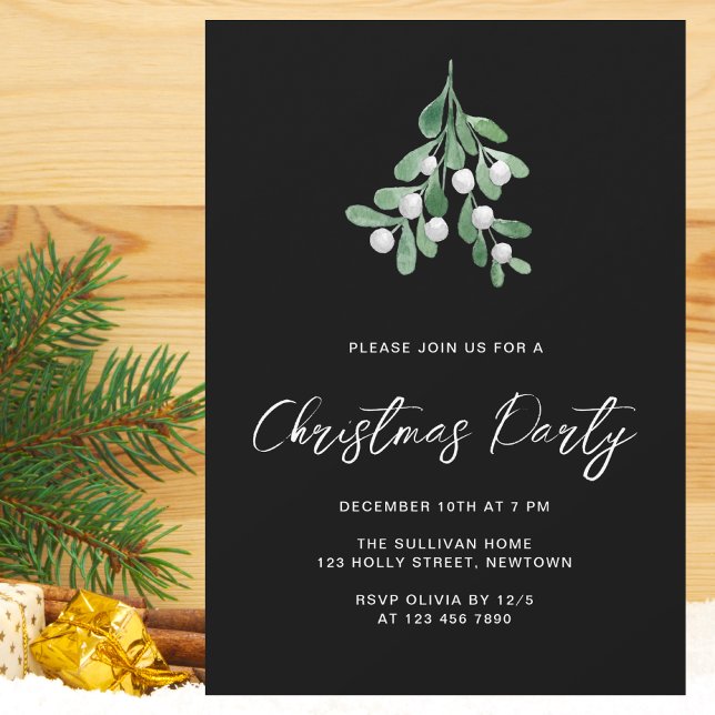 Mistletoe Christmas Party Invitation (Creator Uploaded)
