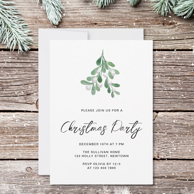 Mistletoe Christmas Party Invitation (Creator Uploaded)