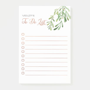 Mistletoe & Copper Personalised To Do List Post-it Notes