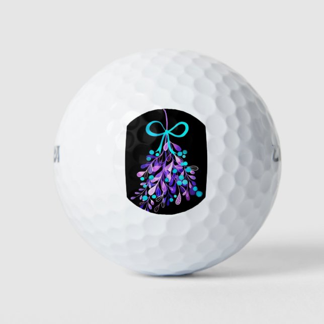 ***MISTLETOE FOR YOU AT CHRISTMAS*** GOLF BALL (Front)
