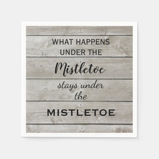 Mistletoe Holiday Napkin (Front)