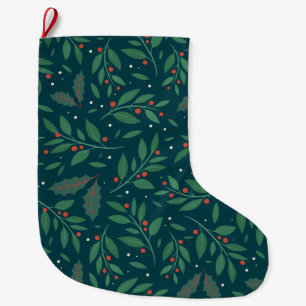 Mistletoe & Holly Christmas Stocking