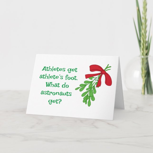 MISTLETOE HUMOR FOR CHRISTMAS THIS YEAR CARD (Front)