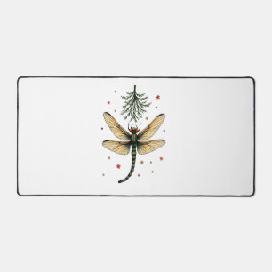 Mistletoe Kiss Dragonfly Desk Mat