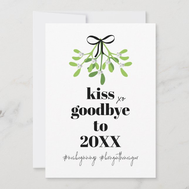 Mistletoe Kiss Goodbye Do-Over Funny Humour Holiday Card (Front)