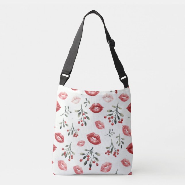 Mistletoe Kisses  Crossbody Bag (Front)