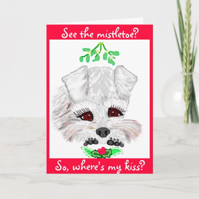 Mistletoe Kisses Holiday Card (Front)