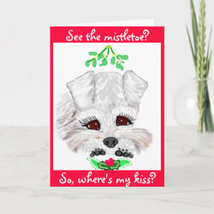 Mistletoe Kisses Holiday Card