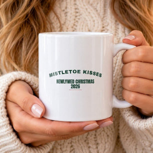 Mistletoe Kisses Newlywed Christmas 2026 Funny Mug