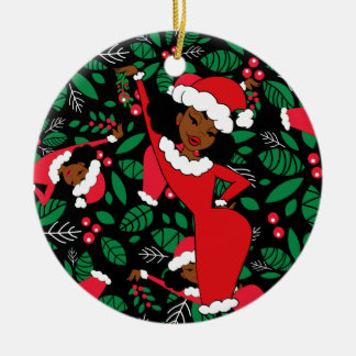 Mistletoe Love Ceramic Tree Decoration