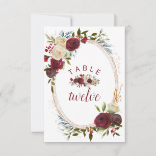 Mistletoe Manor Chic Seating Wedding Table Numbers