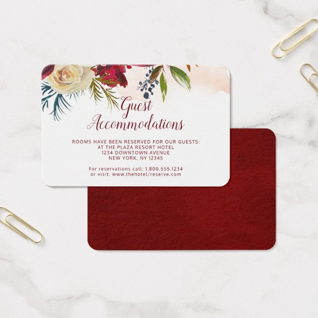 Mistletoe Manor Guest Accommodations Insert Card (Office)