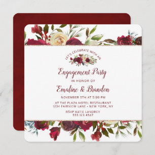 Mistletoe Manor Let's Celebrate Engagement Party Invitation