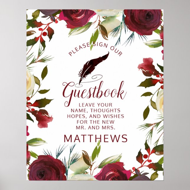 Mistletoe Manor Please Sign our Guestbook Sign (Front)