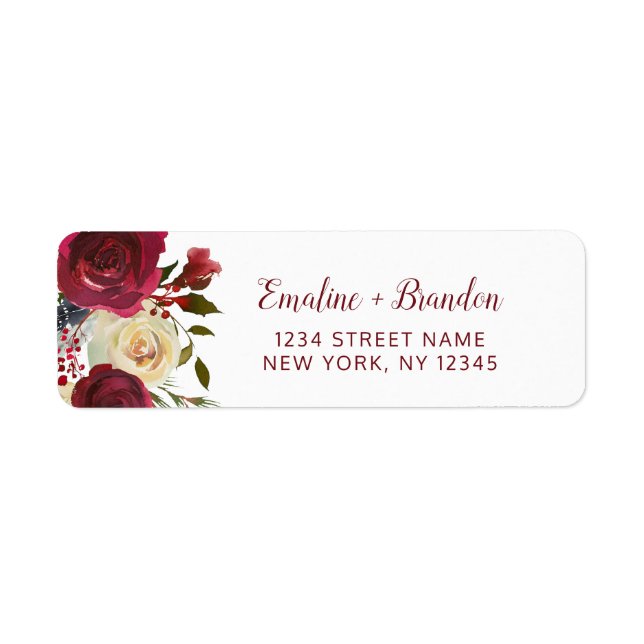 Mistletoe Manor Winter Wedding Return Address (Front)