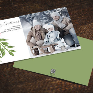 Mistletoe Merry Christmas One Photo Holiday Card