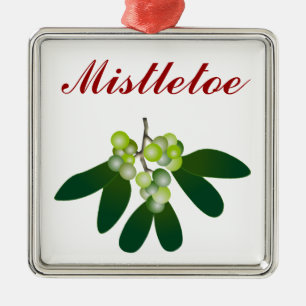 Mistletoe Metal Tree Decoration