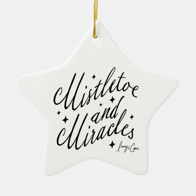 Mistletoe & Miracles Spiritual Christmas Ornament (Front)