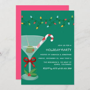 Mistletoe Pop Christmas Holiday Cocktail Party Invitation