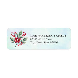 Mistletoe Return Address Labels