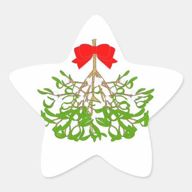 Mistletoe Star Sticker (Front)