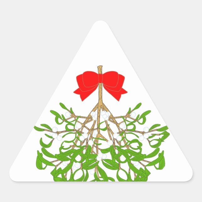 Mistletoe Triangle Sticker (Front)