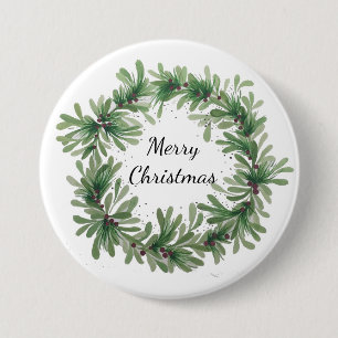 mistletoe wreath button
