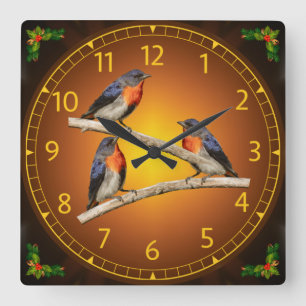  Mistletoebird, Flowerpecker, Australia, Indonesia Square Wall Clock